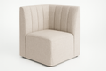 Banquette d’angle Prestige – Couture verticale & tissu Wind Grège 05