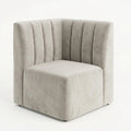 Banquette d’angle Prestige – Couture verticale & velours Casino Brouillard