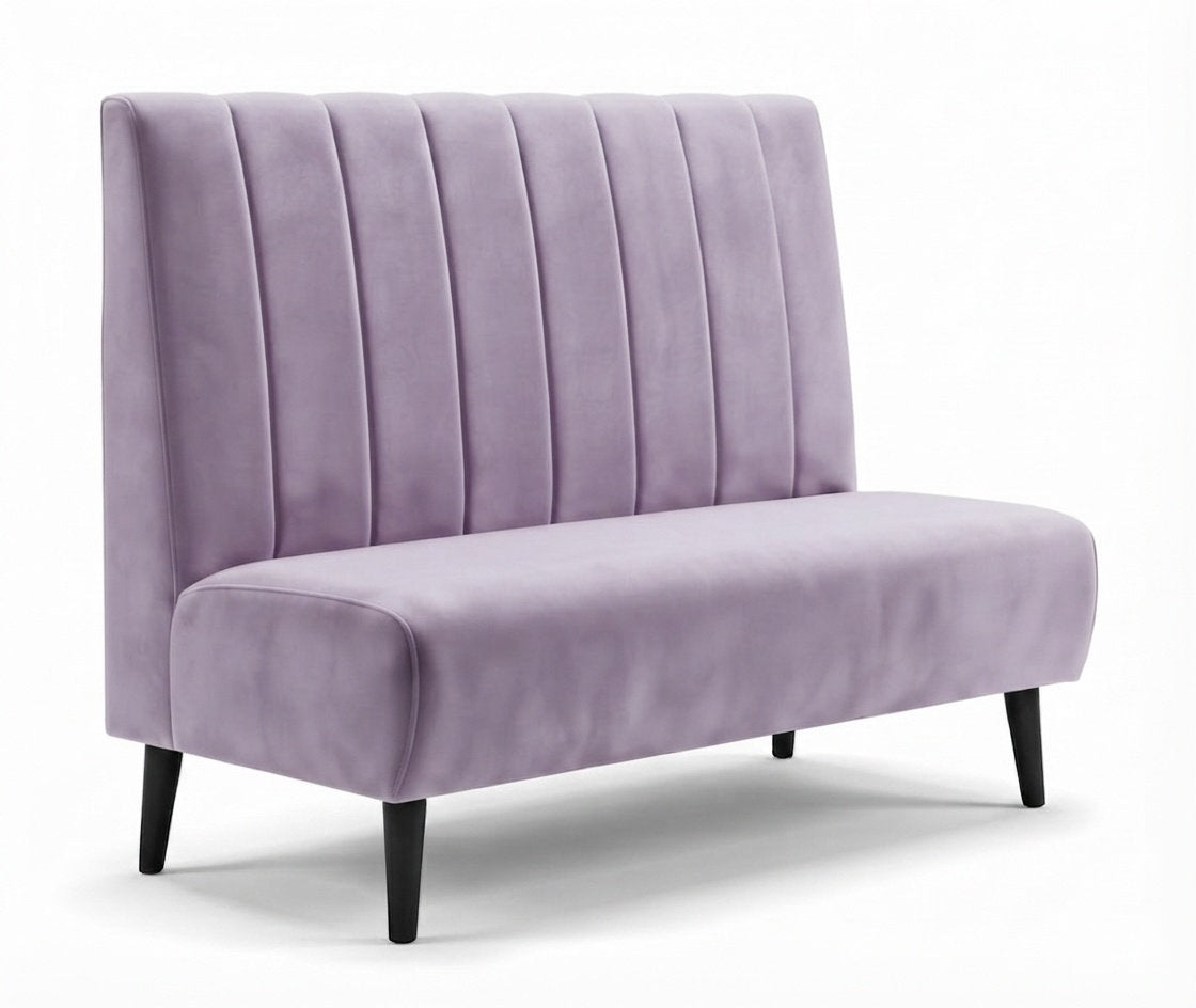 Banquette Bellagio – Couture verticale & velours Casino Violet Light