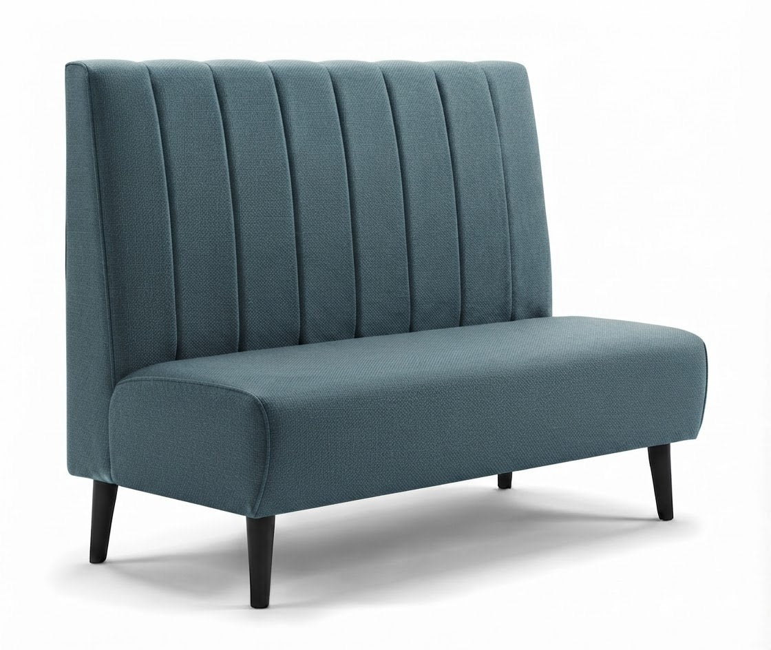 Banquette Bellagio – Couture verticale & tissu Gava 76 bleu sur mesure