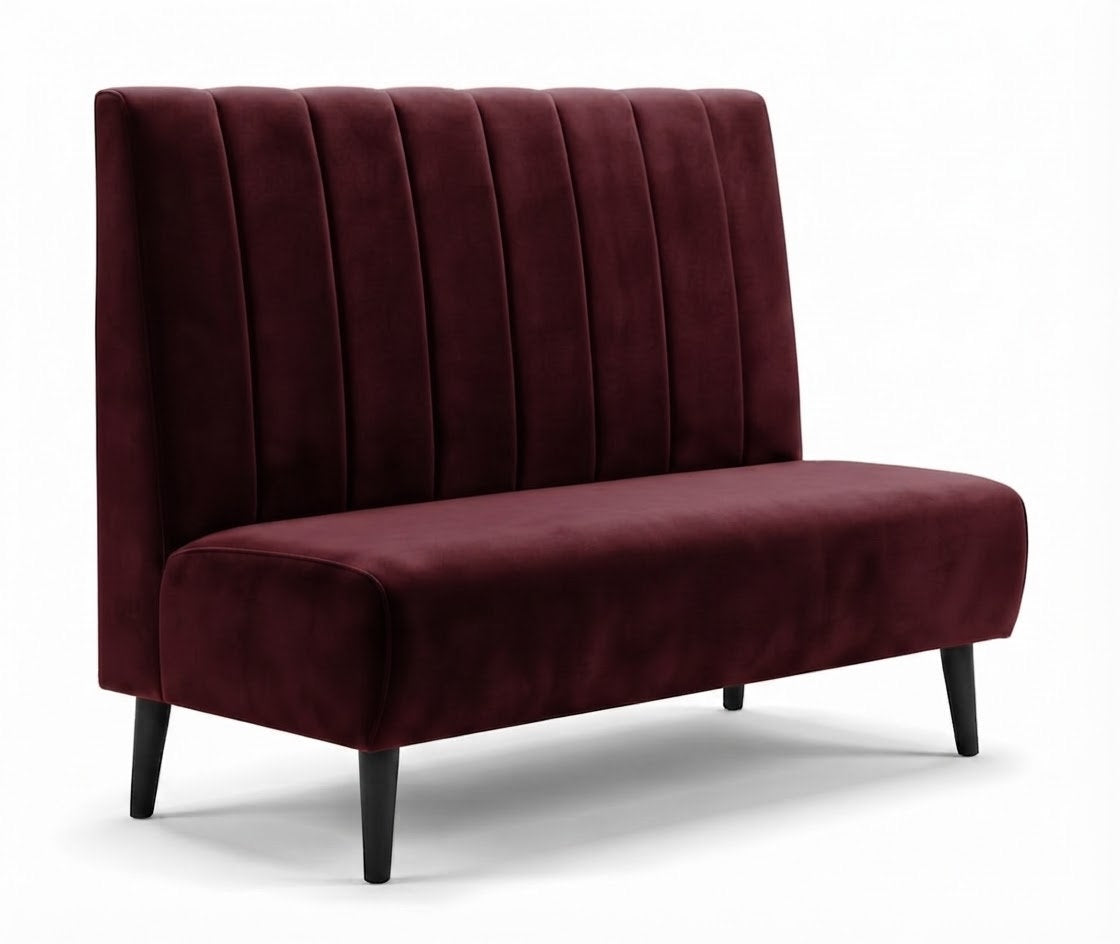 Banquette Bellagio – Couture verticale & velours Casino Bordeaux