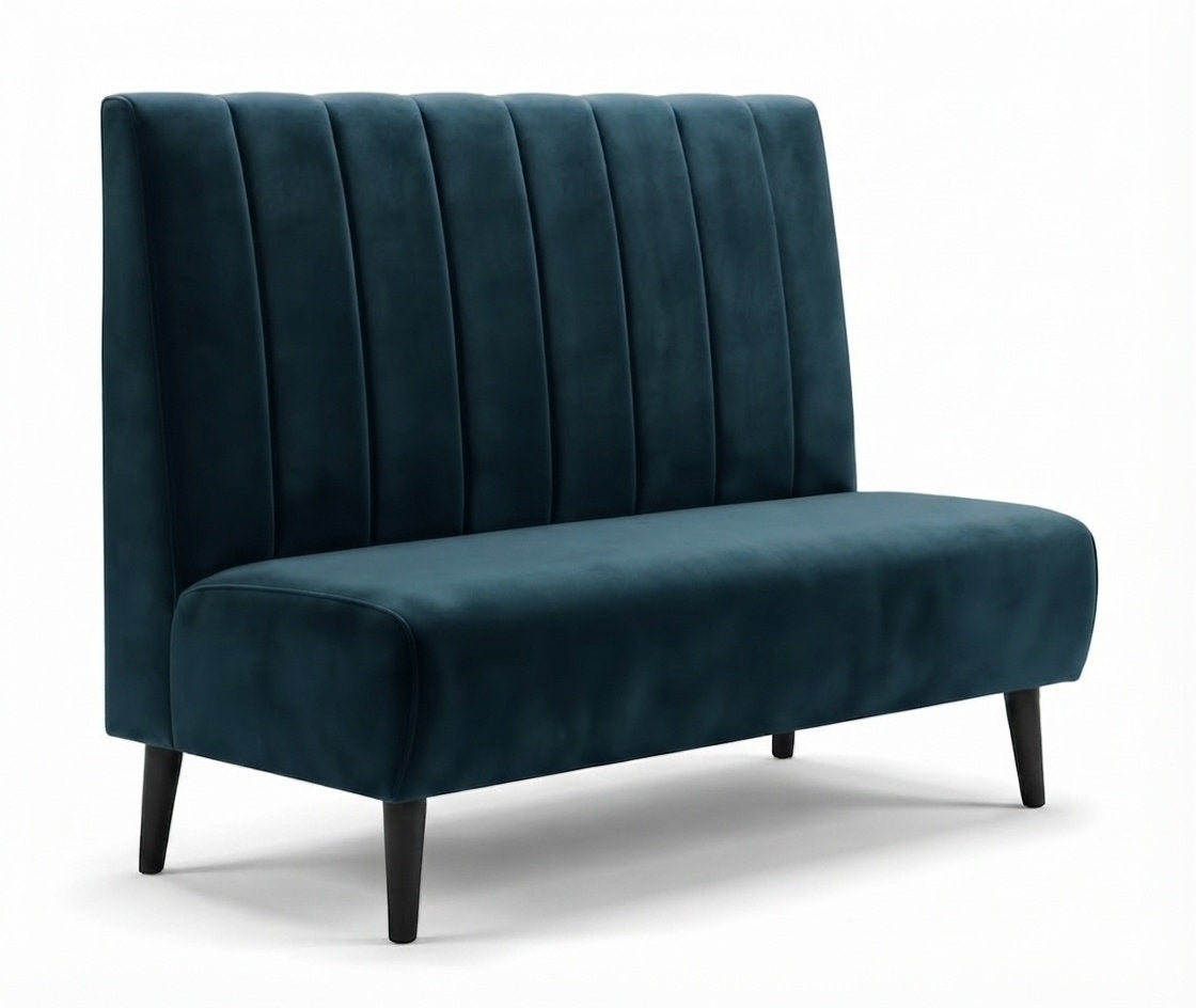 Banquette Bellagio – Couture verticale & velours Casino Octane