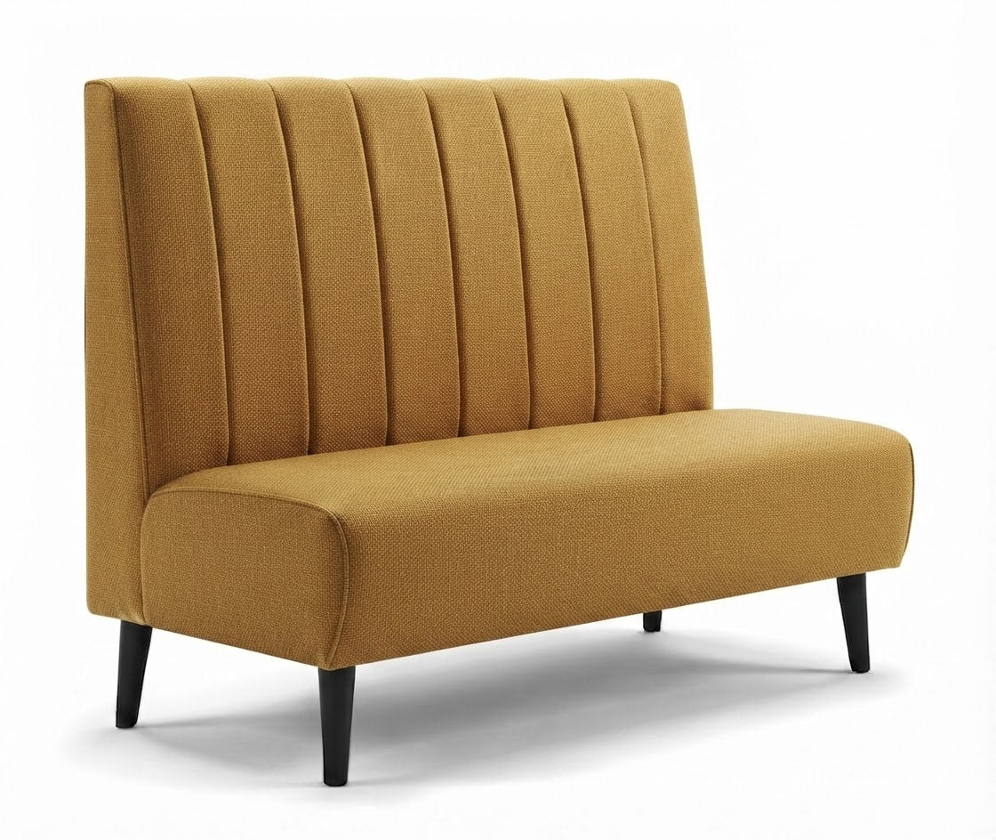 Banquette Bellagio – Couture verticale & tissu Gava 53 jaune foncé sur mesure