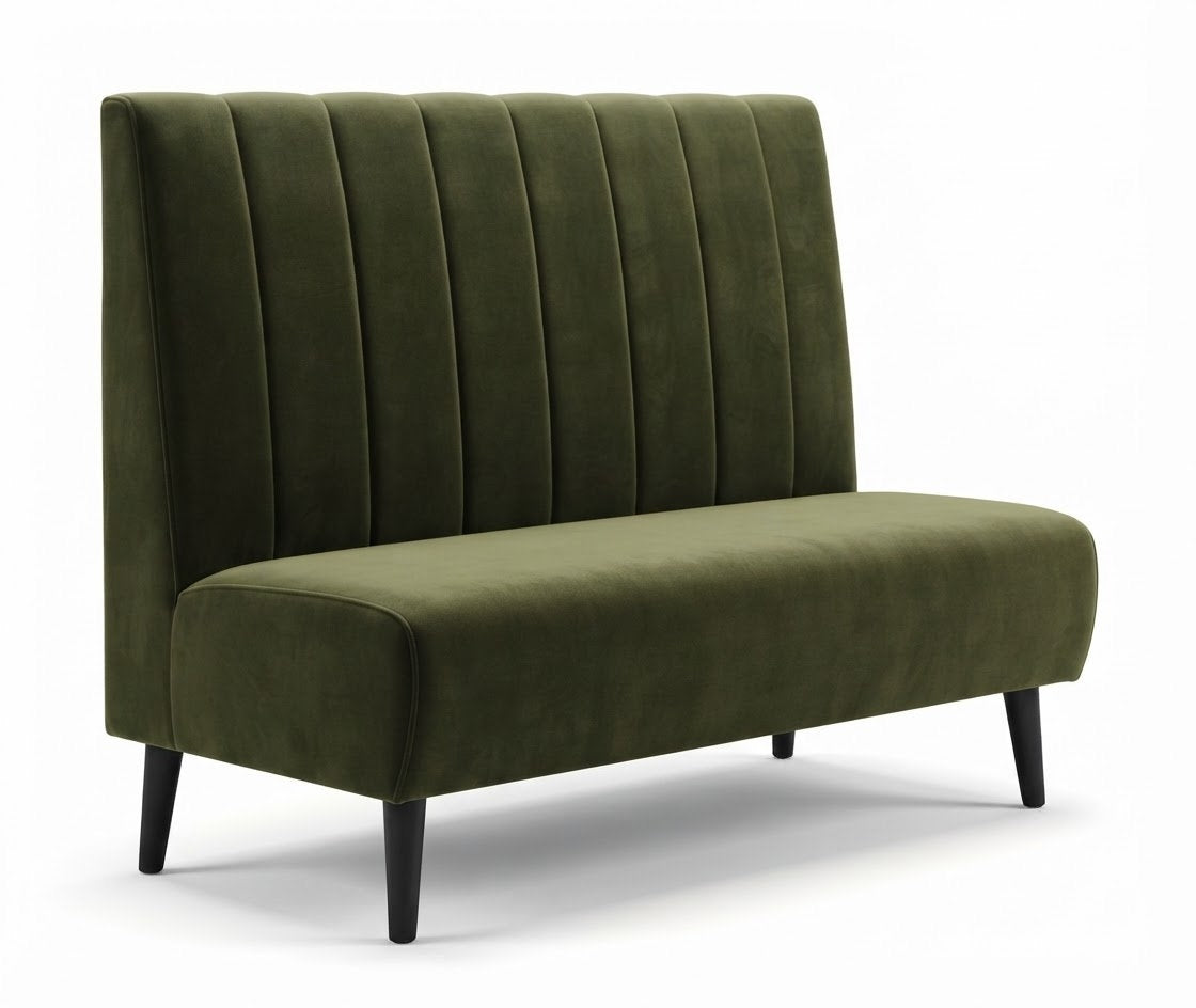 Banquette Bellagio – Couture verticale & velours Casino Forest