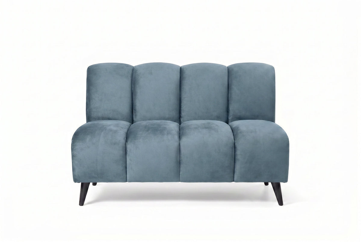 Banquette Cocoon – Velours bleu ciel personnalisable