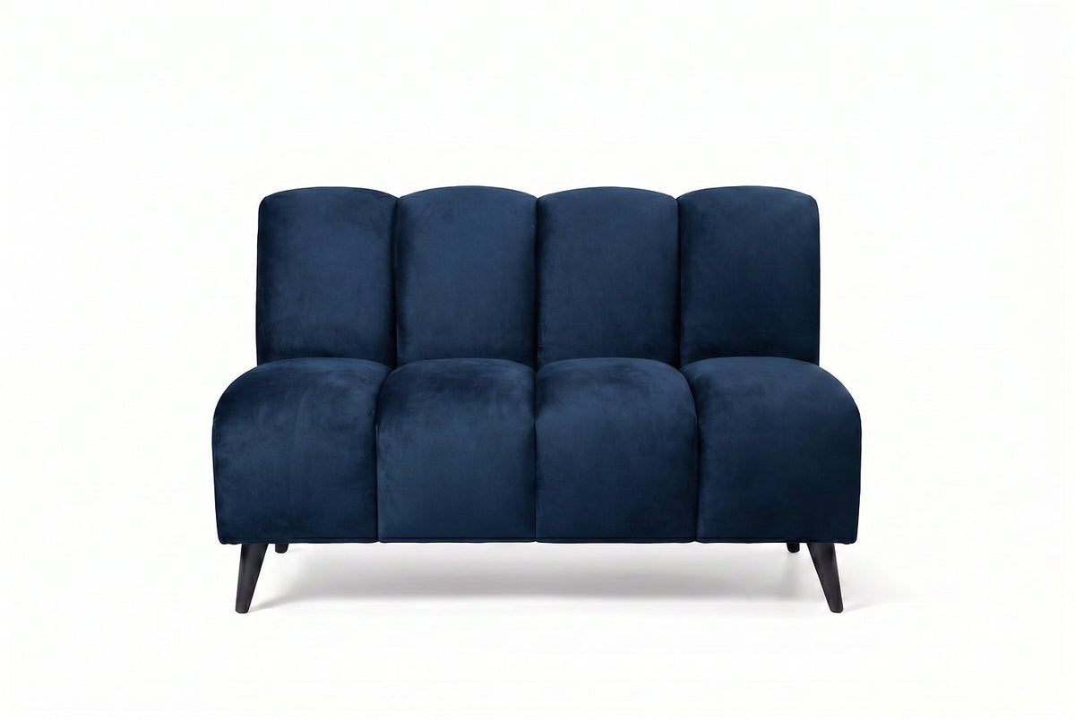 Banquette Cocoon – Velours bleu pétrole personnalisable