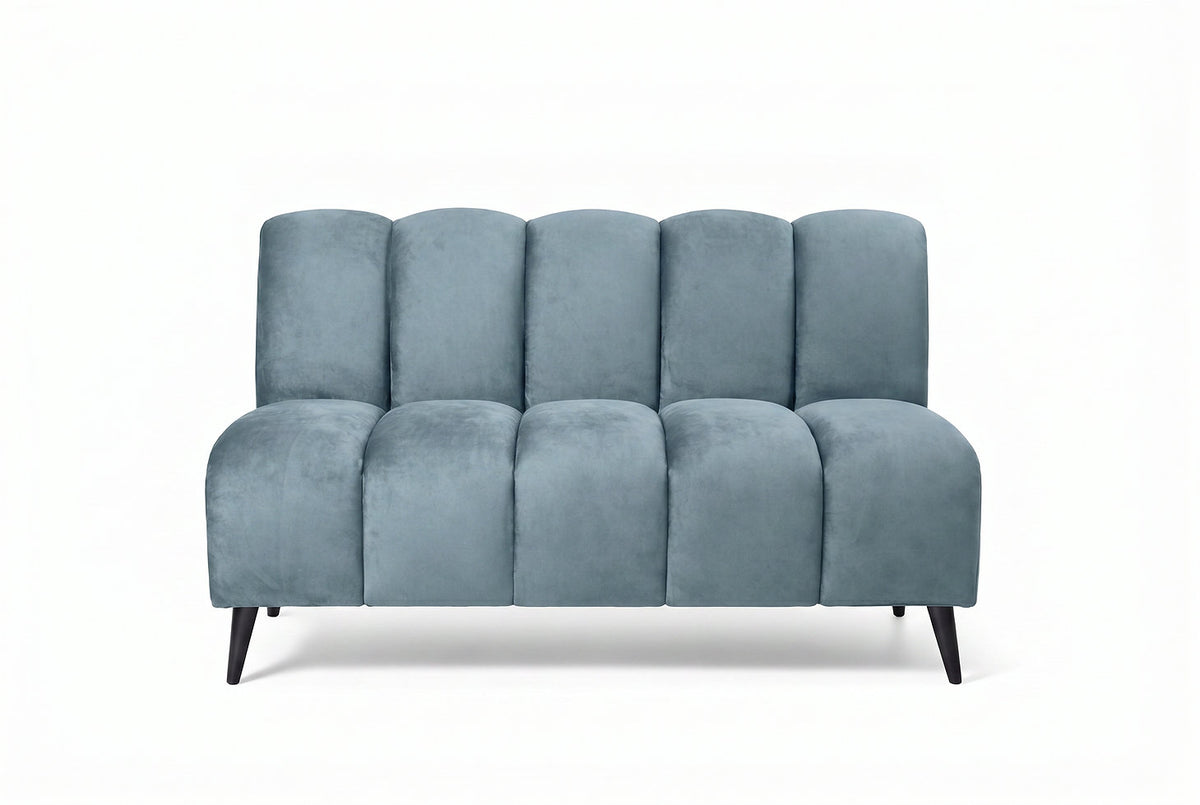Banquette Cocoon – Velours bleu ciel personnalisable