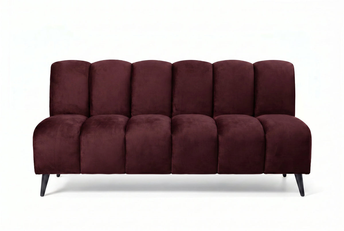 Banquette Cocoon – Velours bordeaux personnalisable