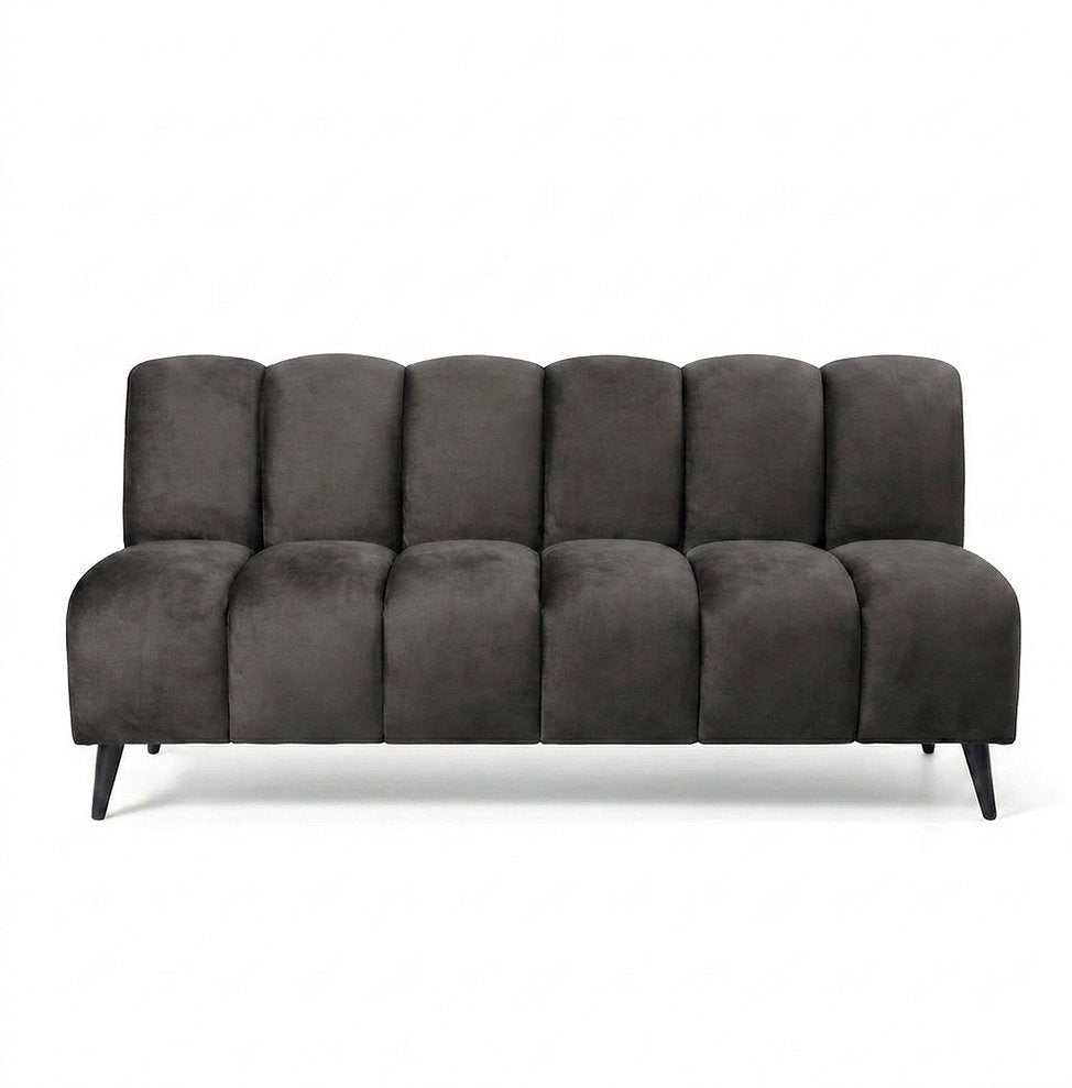 Banquette Cocoon – Velours gris anthracite personnalisable