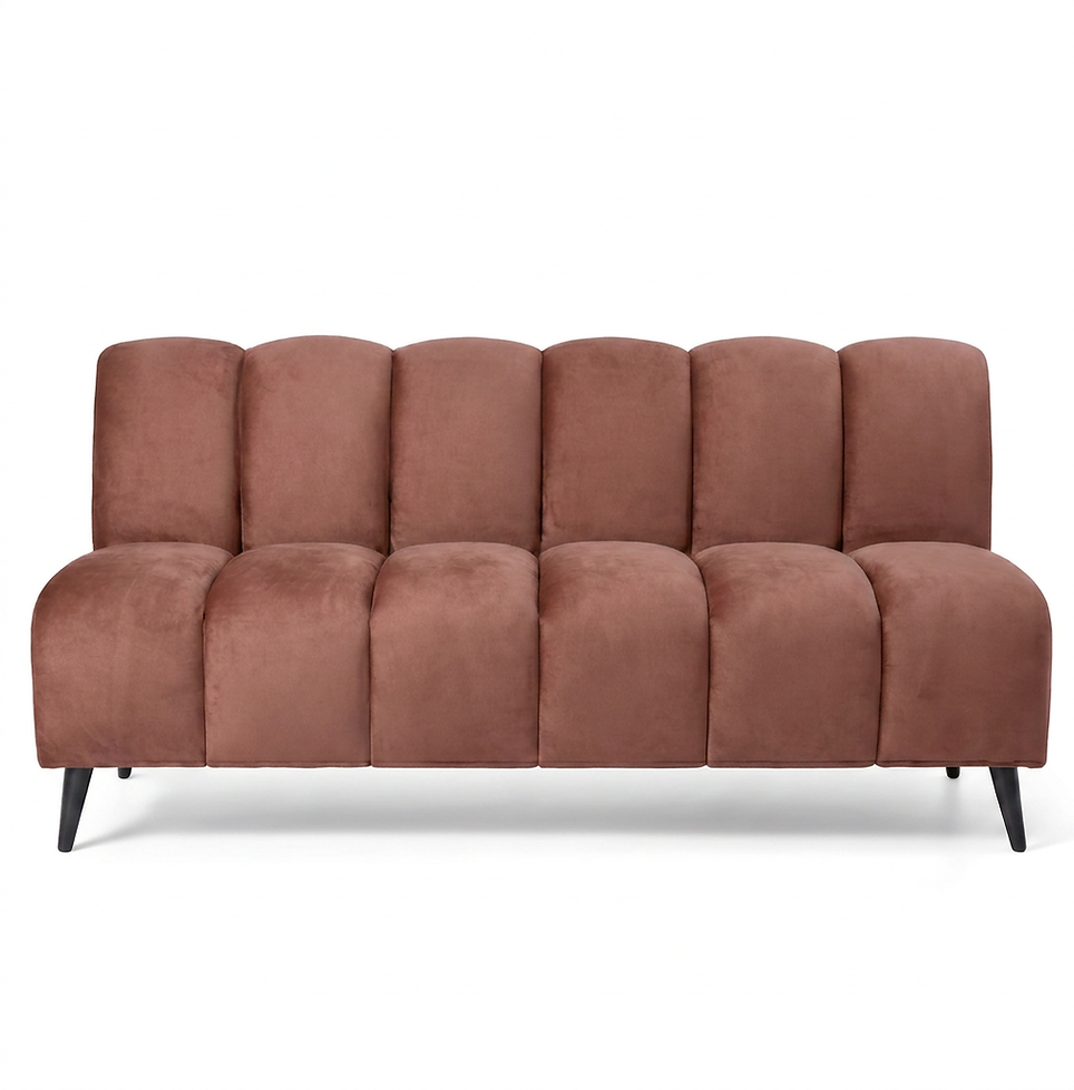 Banquette Cocoon – Velours saumon personnalisable