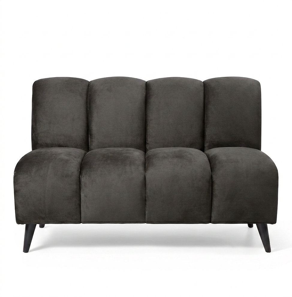 Banquette Cocoon – Velours gris anthracite personnalisable