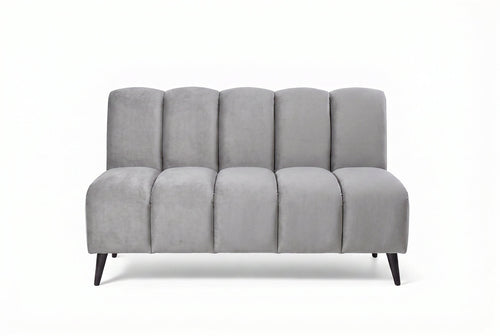 Banquette Cocoon – Velours gris clair personnalisable