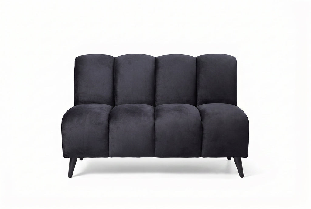 Banquette Cocoon – Velours noir Terra 99 personnalisable