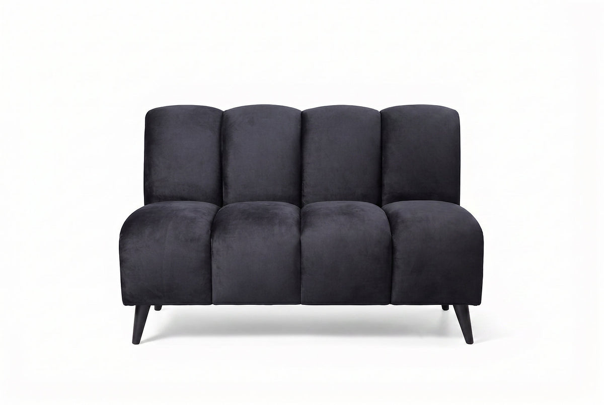 Banquette Cocoon – Velours noir Terra 99 personnalisable
