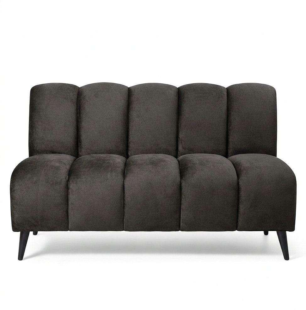 Banquette Cocoon – Velours gris anthracite personnalisable