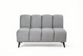 Banquette Cocoon – Velours gris clair personnalisable