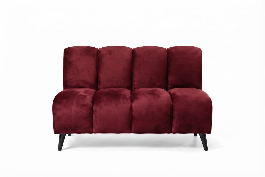 Banquette Cocoon – Velours rouge Marsala personnalisable