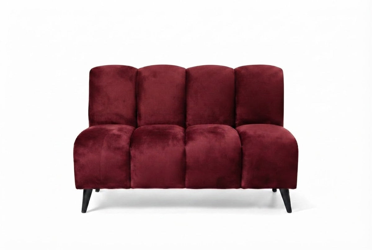 Banquette Cocoon – Velours rouge Marsala personnalisable
