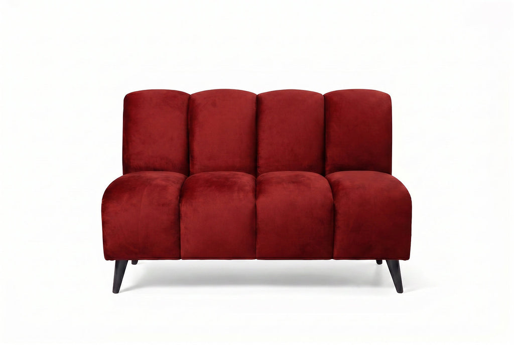 Banquette Cocoon – Velours rouge foncé personnalisable