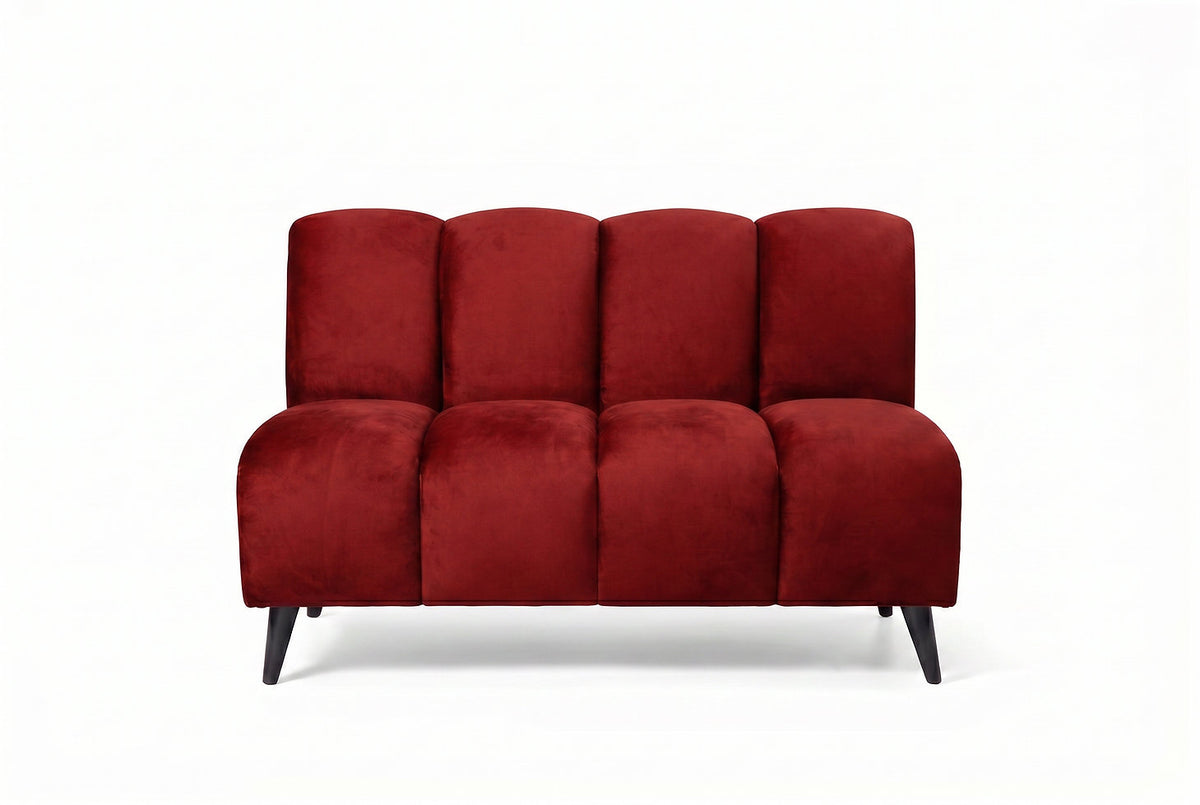 Banquette Cocoon – Velours rouge foncé personnalisable