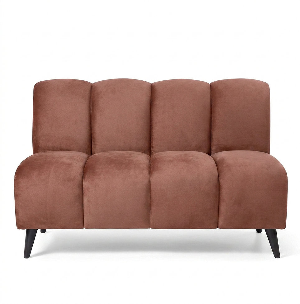 Banquette Cocoon – Velours saumon personnalisable