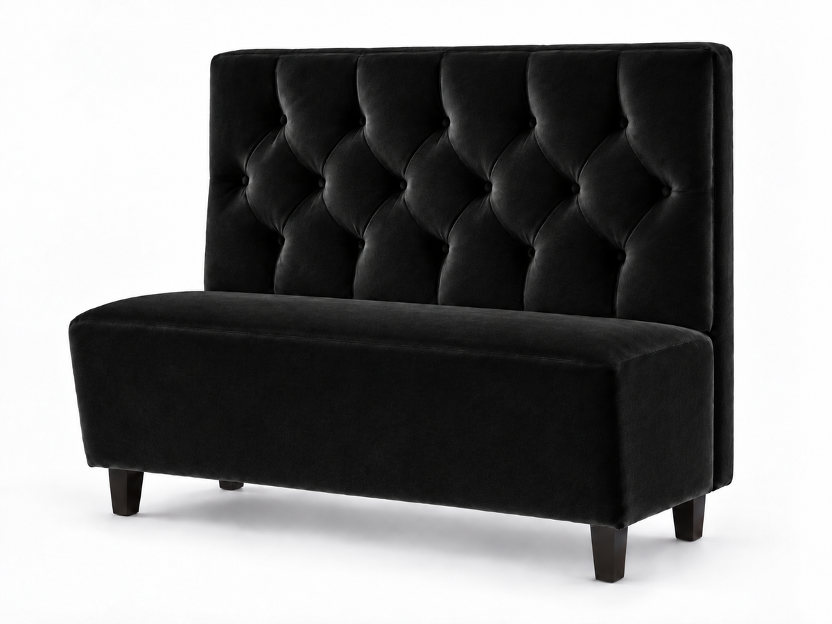 Banquette Trianon – Capitonnée & velours Casino Noir