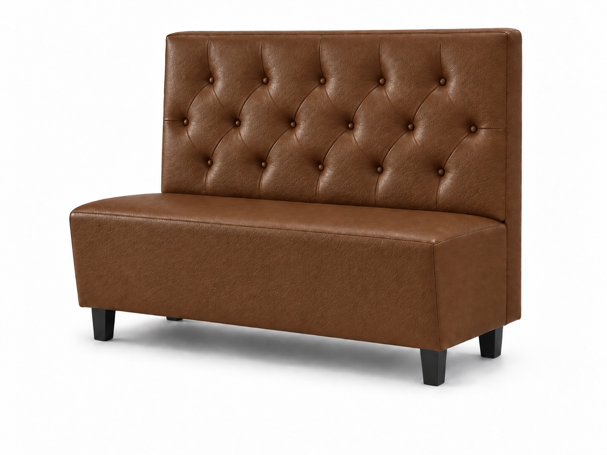 Banquette Trianon – Capitonnée & similicuir Arizona Cuoio