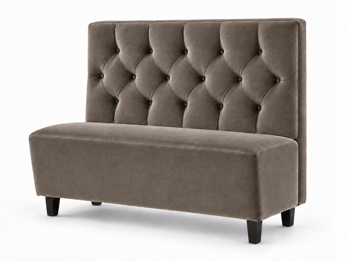 Banquette Trianon – Capitonnée & velours Casino Taupe