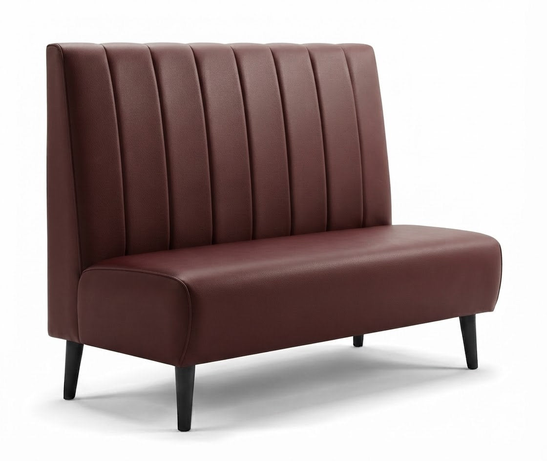 Banquette Bellagio – Couture verticale & similicuir Arizona Bordeaux