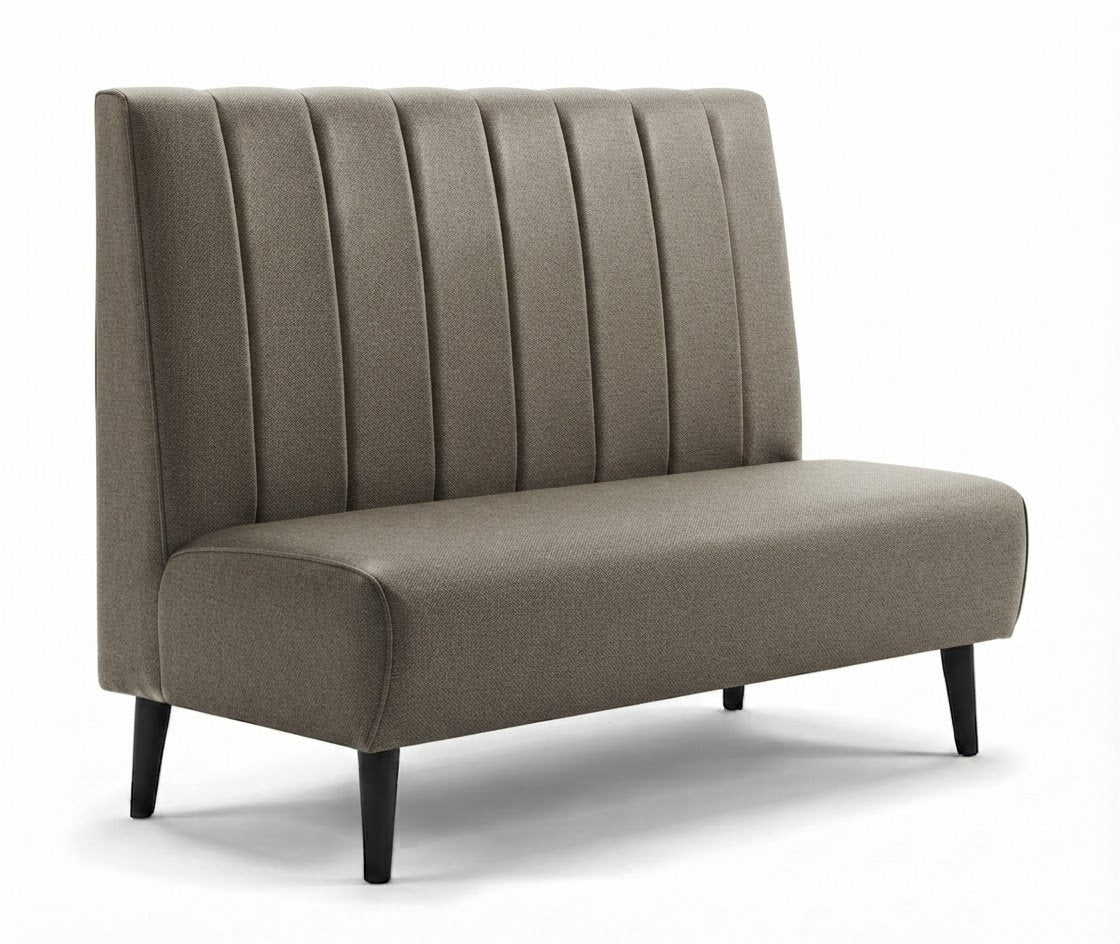 Banquette Bellagio – Couture verticale & tissu Gava 18 gris sur mesure