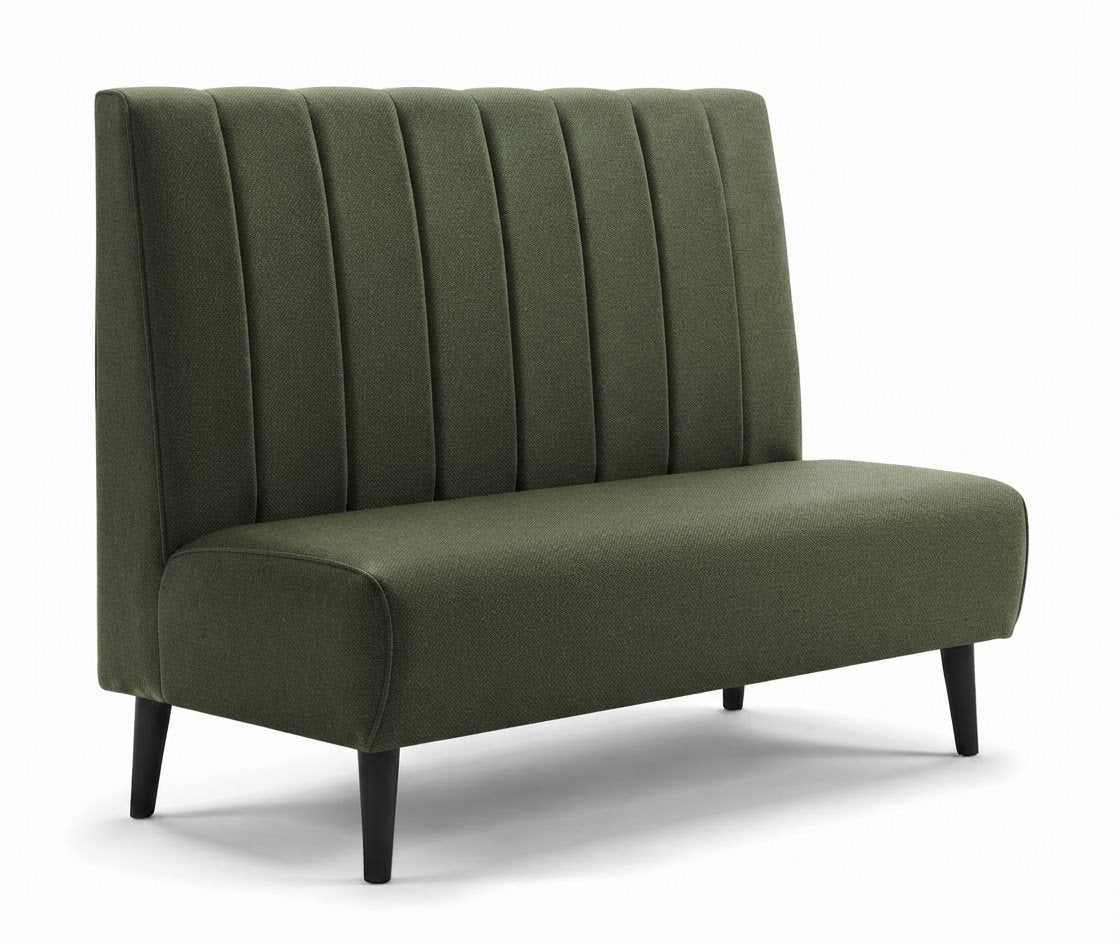 Banquette Bellagio – Couture verticale & tissu Gava 36 vert forêt sur mesure