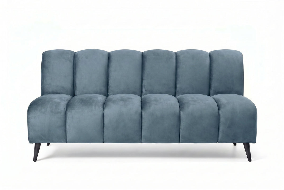 Banquette Cocoon – Velours bleu ciel personnalisable