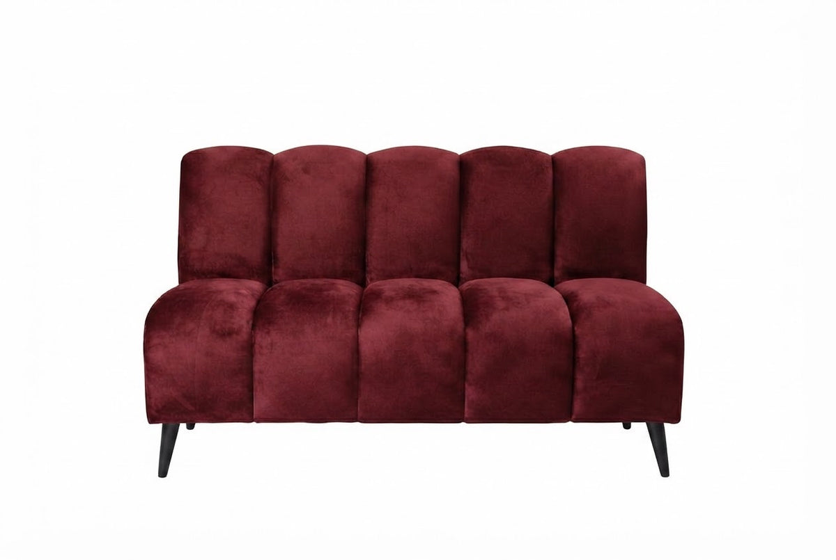 Banquette Cocoon – Velours rouge Marsala personnalisable