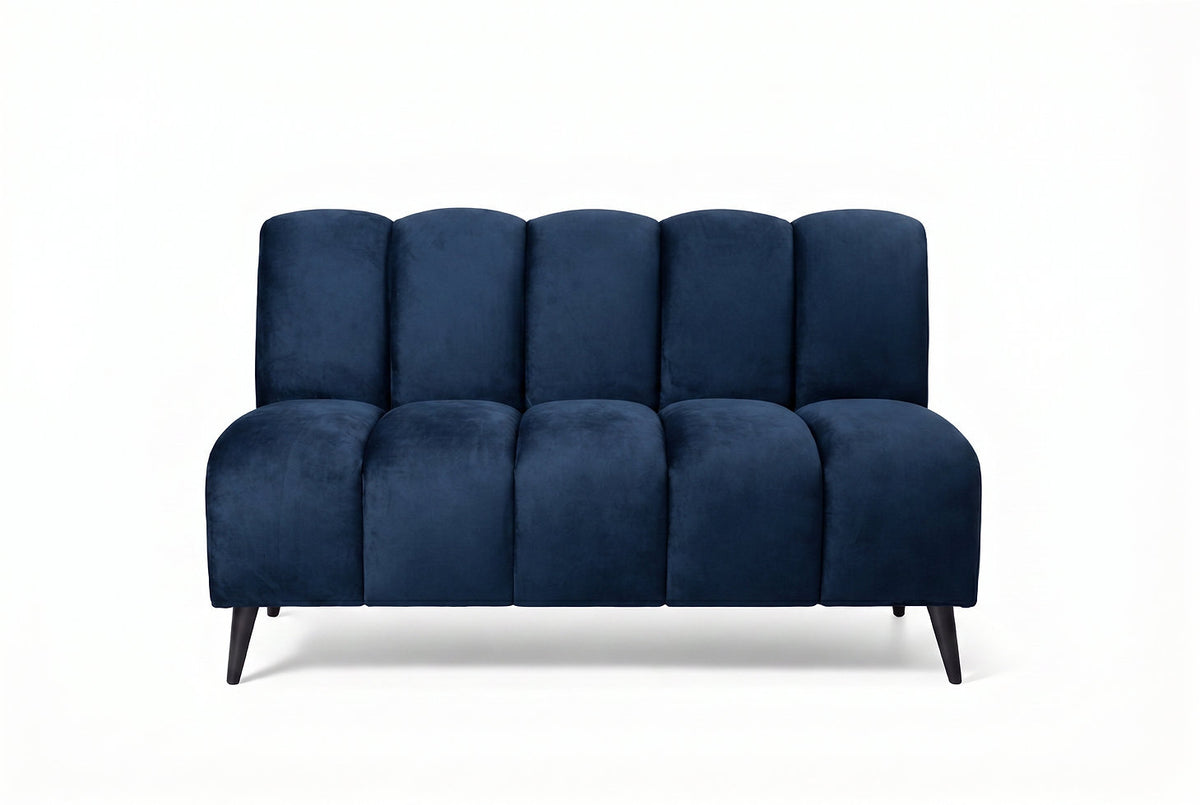 Banquette Cocoon – Velours bleu foncé personnalisable