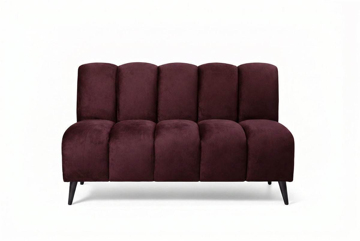 Banquette Cocoon – Velours bordeaux personnalisable