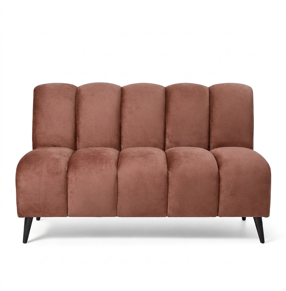 Banquette Cocoon – Velours saumon personnalisable