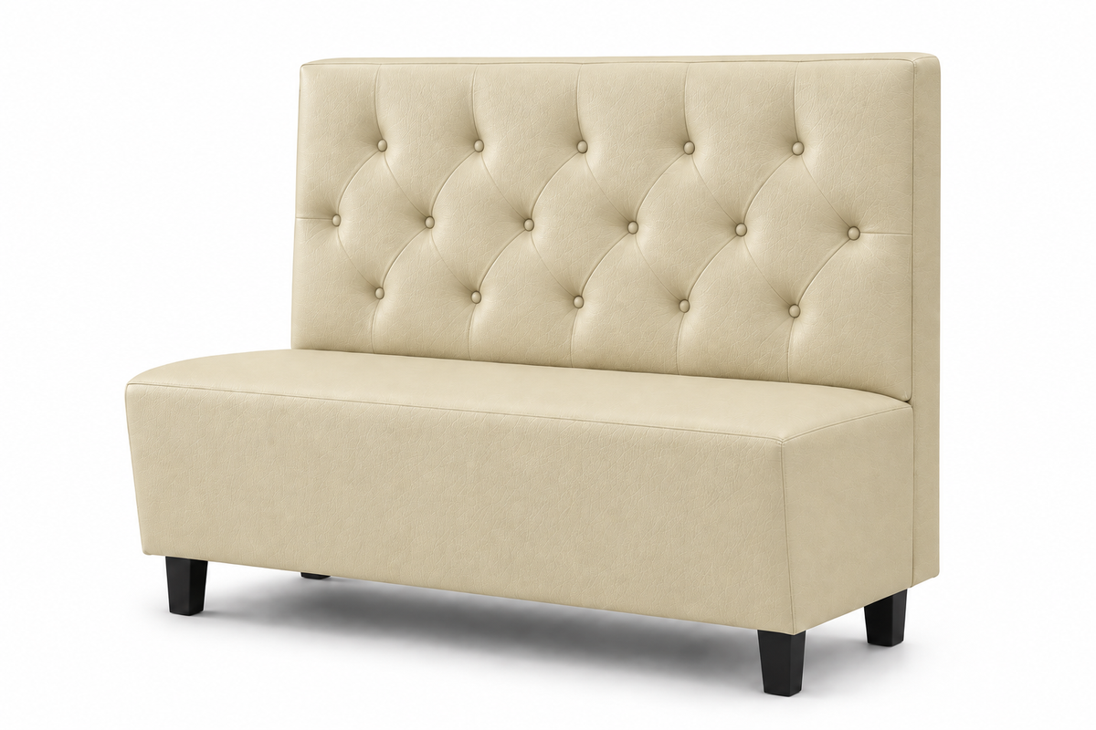 Banquette Trianon – Capitonnée & similicuir Arizona Beige Papillon