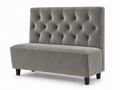 Banquette Trianon – Capitonnée & velours Casino Gris Éléphant