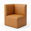 Banquette d’angle Sorrento – Lisse & similicuir Arizona Caramel