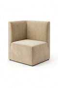 Banquette d’angle Sorrento – Lisse & velours Casino Beige