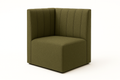 Banquette d’angle Prestige – Couture verticale & tissu Aragon Vert 39
