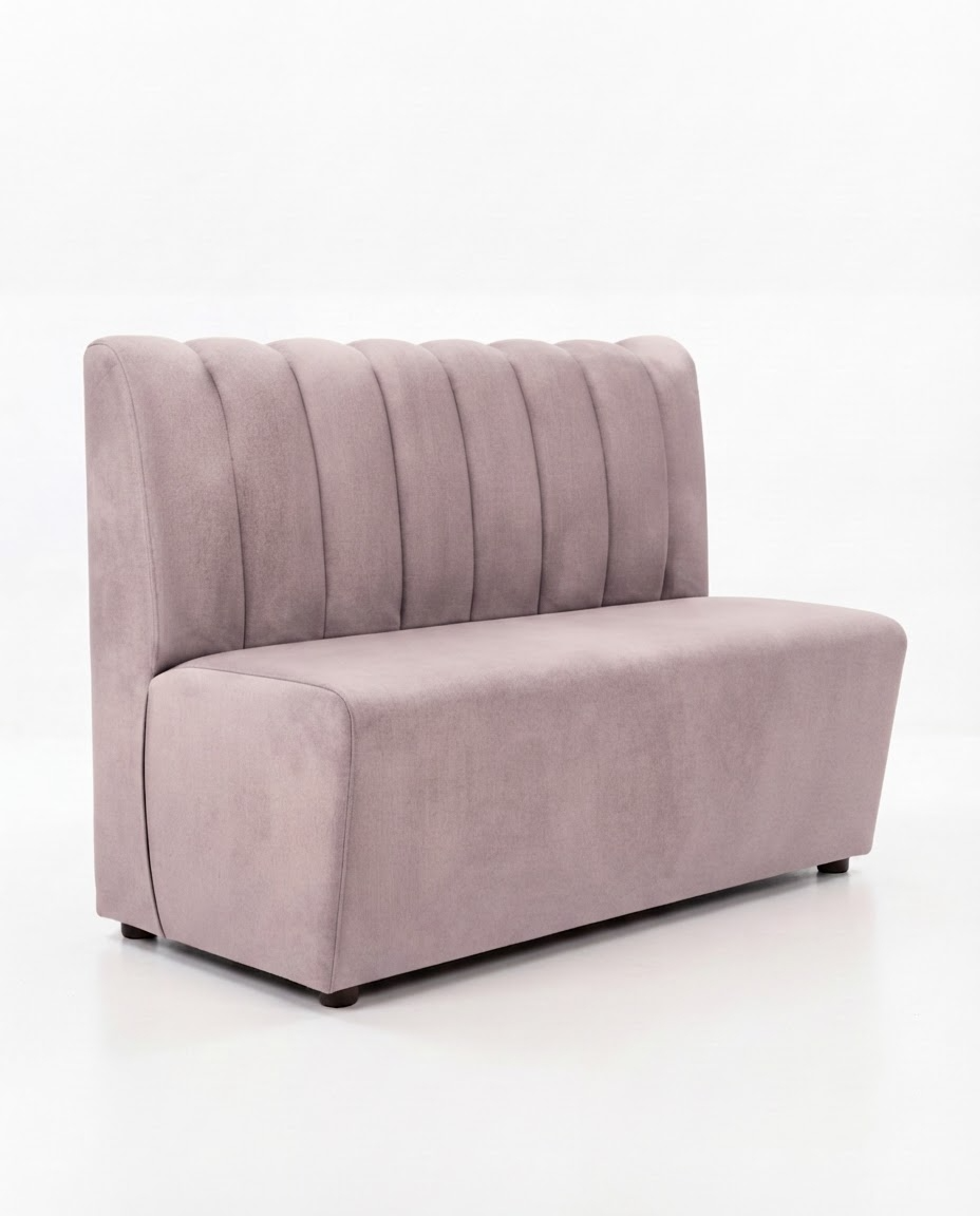 Banquette Prestige – Couture verticale & velours Casino Violet léger
