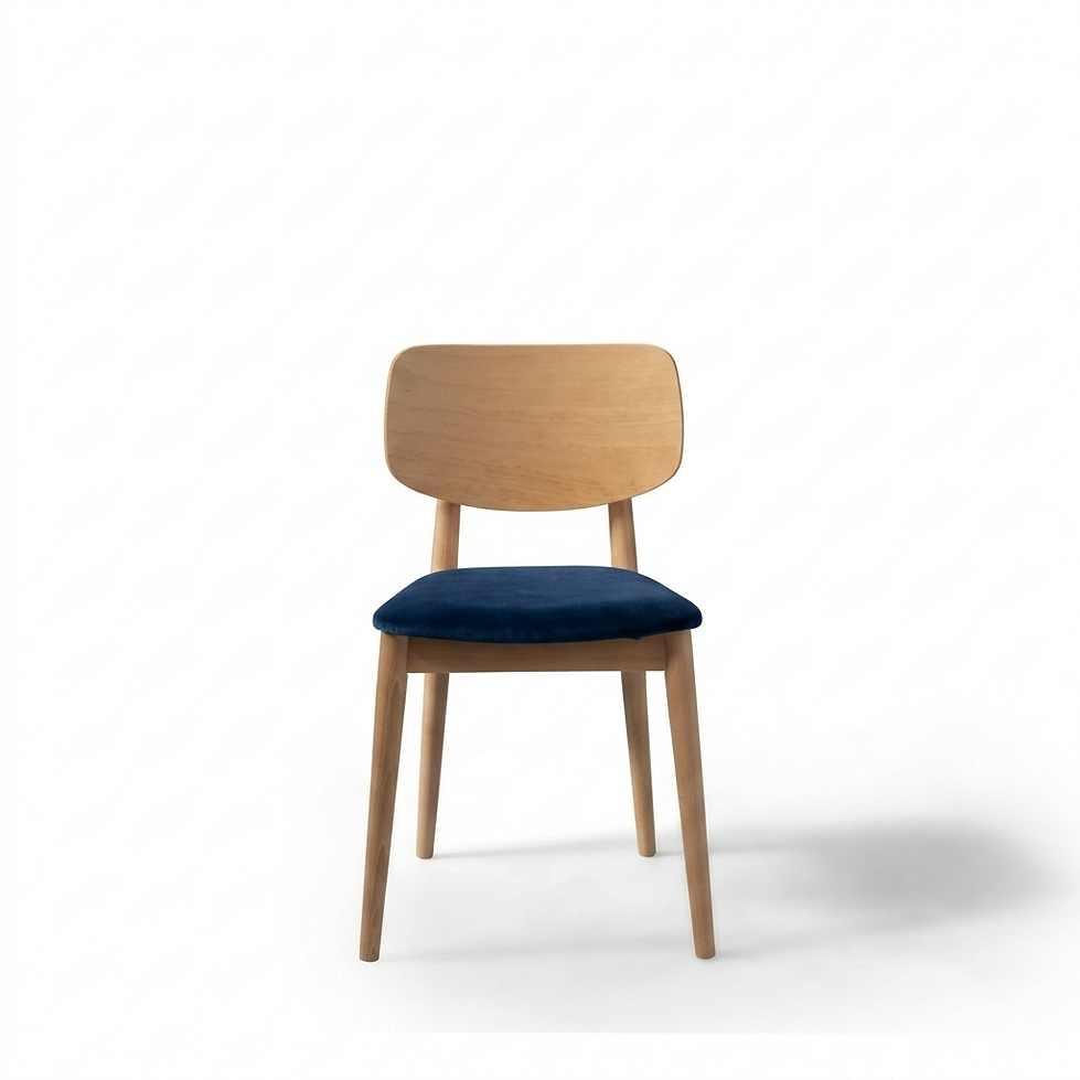 Chaise Verona – Hêtre naturel & velours personnalisable