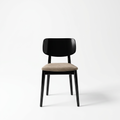 Chaise Verona – Hêtre noir laqué & velours personnalisable