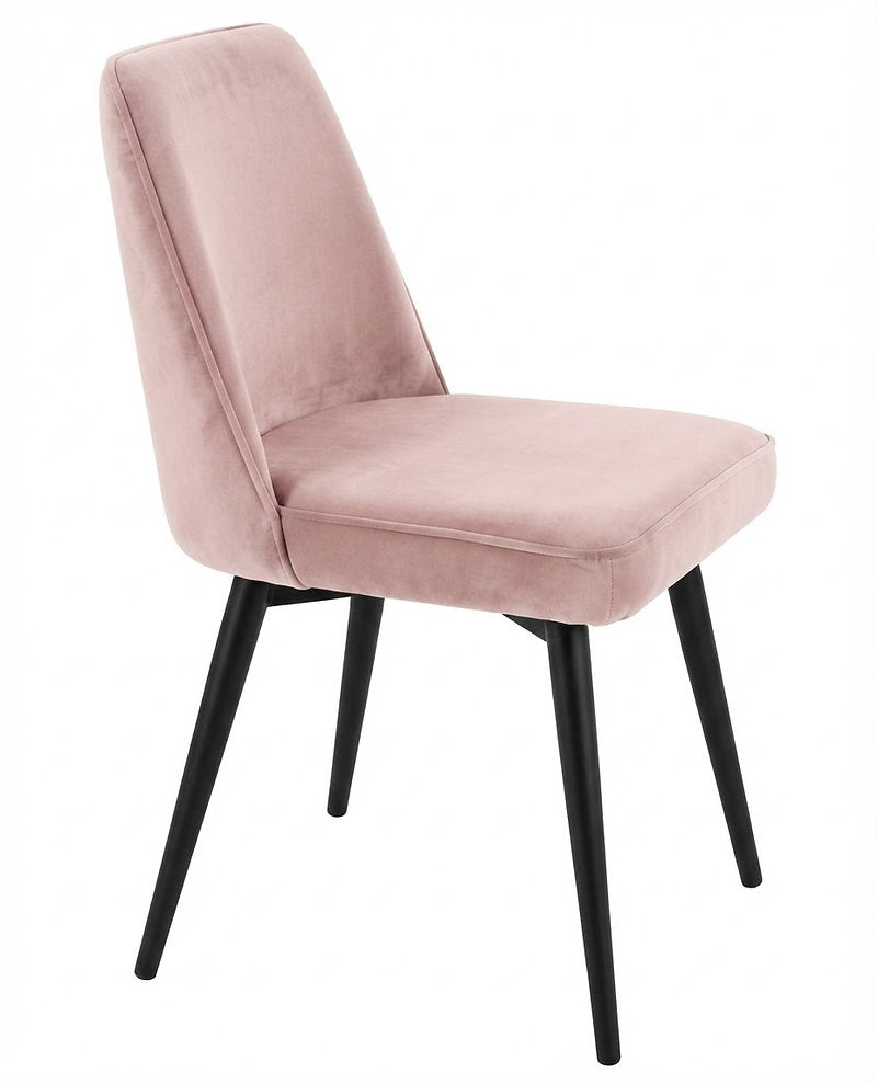 Chaise Lucca – Bois noir & velours personnalisable