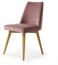 Chaise Lucca – Hêtre Naturel & velours personnalisable