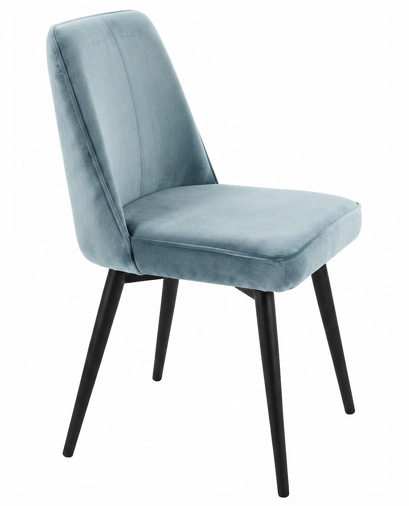 Chaise Lucca – Bois noir & velours personnalisable