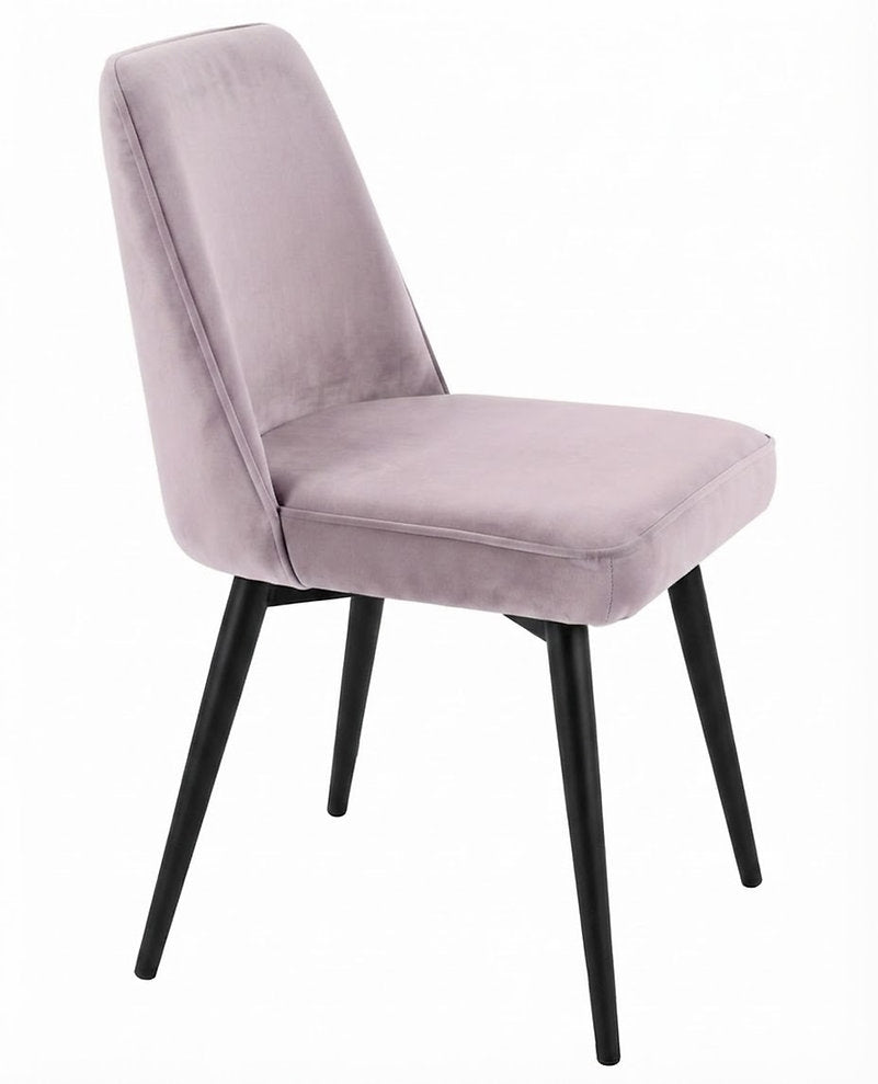 Chaise Lucca – Bois noir & velours personnalisable