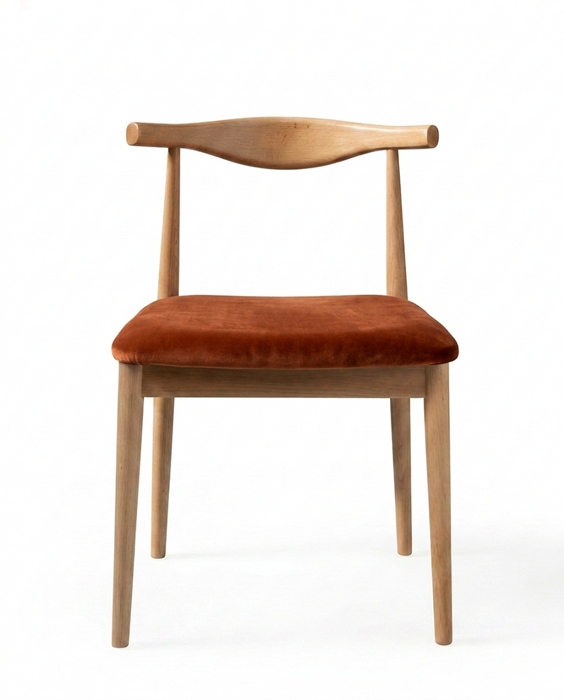 Chaise Siena – Hêtre massif & velours personnalisable