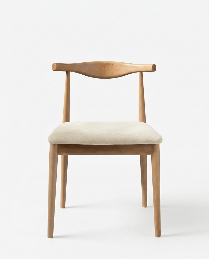 Chaise Siena – Hêtre massif & velours personnalisable
